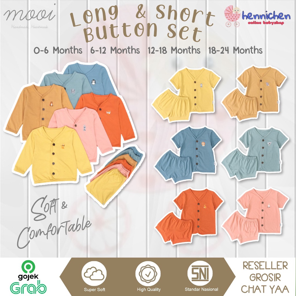 PROMO 7.7 PROMO BAJU LEBARAN MURAH MOOI SHORT BUTTON SET / LONG BUTTON SET BORDIR SETELAN BAJU BAYI BAJU ANAK 0-24 BULAN