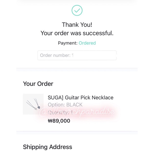 MERCH BTS SUGA PICK NECKLACE