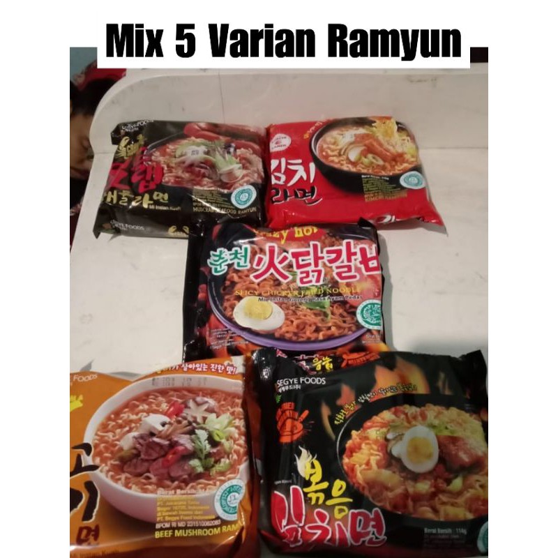 

Ramyun Korea MIX 5 Varian Rasa