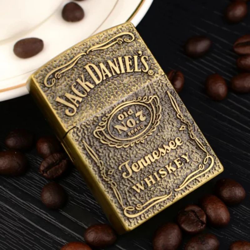 Korek Api Roda Model Zippo Motif Timbul Jack Daniel's