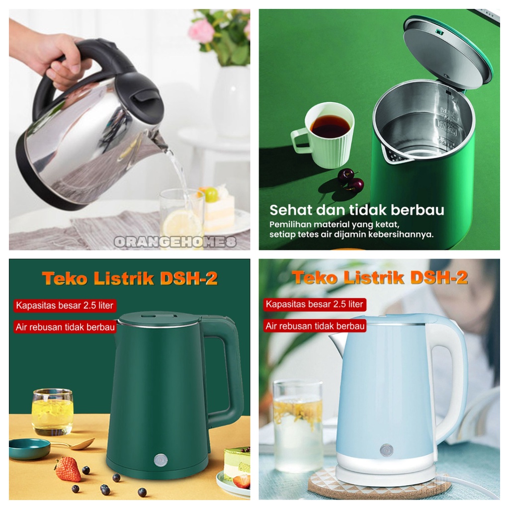Teko Listrik Pemanas Air Electric Kettle Boiling Water Ketel Air Panas 2.3 Liter teko multifungsi