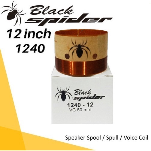 Spul Spool Voice Coil Speaker 12 inch Black Spider 1240 - 12 VC 50mm ( 2 inch ) Black Spol BS1240-12