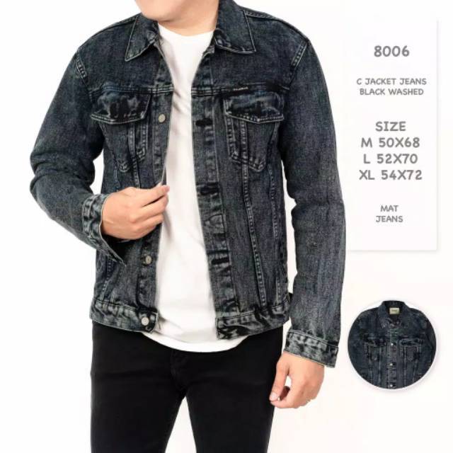 jaket jeans black wash