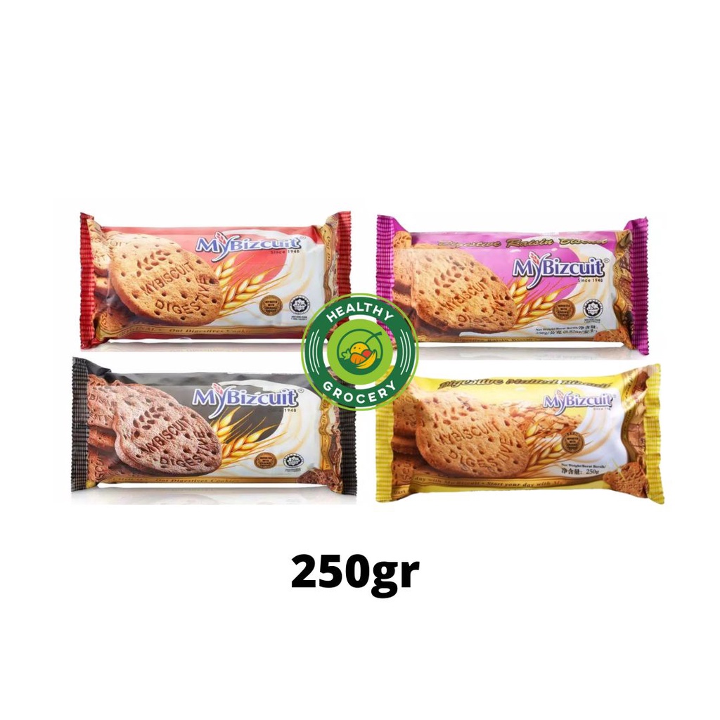 MyBizcuit Biscuit Gandum 250gr Biskuit / Cokelat / Raisin / Digestive Malted / my bizcuit / mybizkuit / mybiscuit / mybiskuit