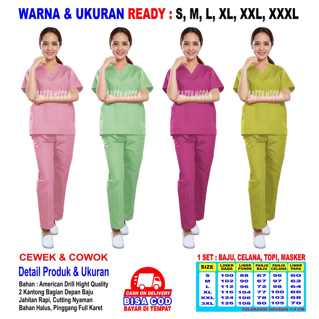 BAJU OK   BAJU OKA   SCRUB MEDIS   SCRUB PERAWAT   BAJU MEDIS   BAJU PERAWAT LENGAN PENDEK MODEL TERBARU READY