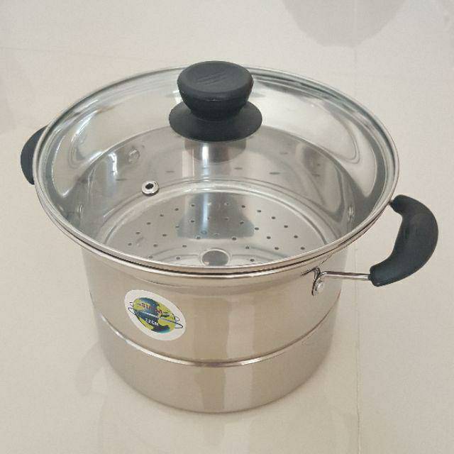 Steamer 3 in 1 multifungsi Pot Deep Fryer 22 cm Multifungsi pot 3 in 1 - Stainless