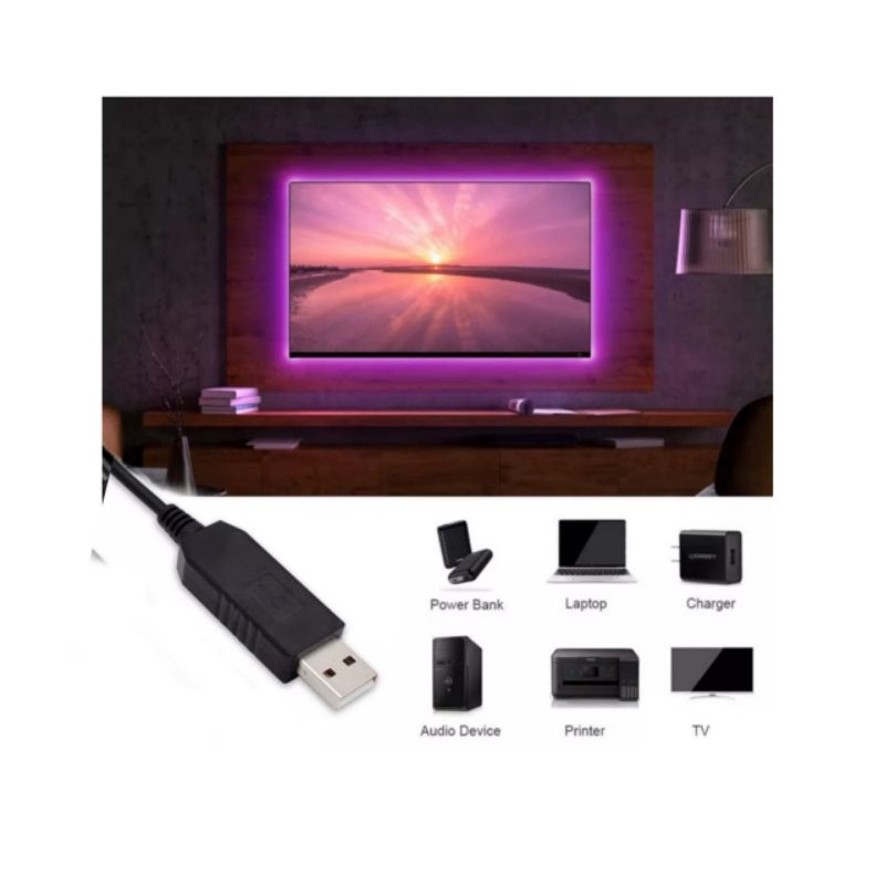 USB DIY switch kabel listrik ekstensi saklar on of konektor lampu LED strip light hias 5v 9v 12v sam