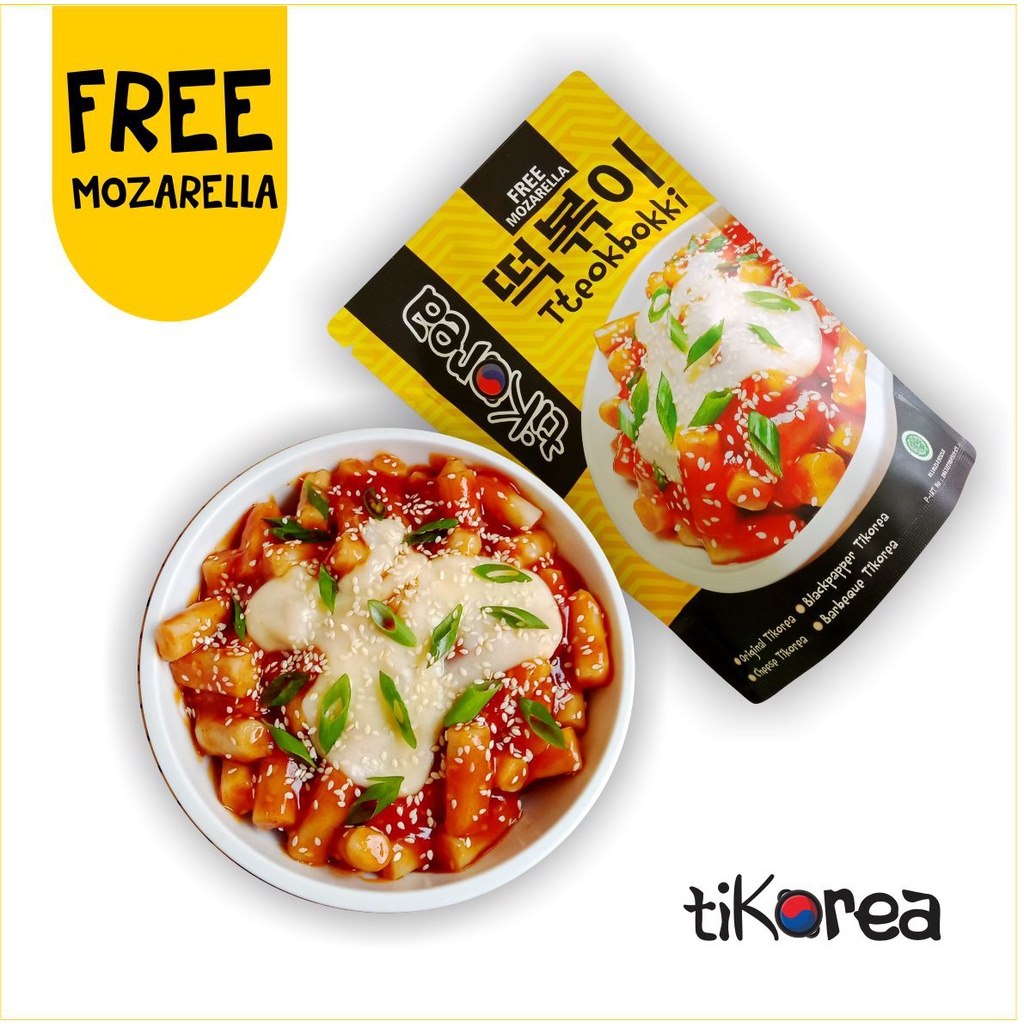 

TiKorea Tteokbokki Instan Brand TIKOREA Rasa Original Halal Kenyal Makanan Cemilan Korea Pedas Manis Rice Cake Kue Beras Korea