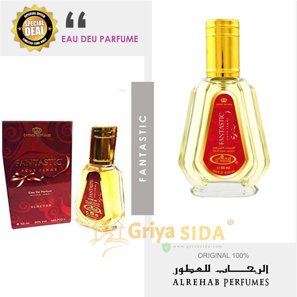 Parfum al rehab fantastic 50ml original minyak wangi alrehab spray aroma fantastic PROMO!