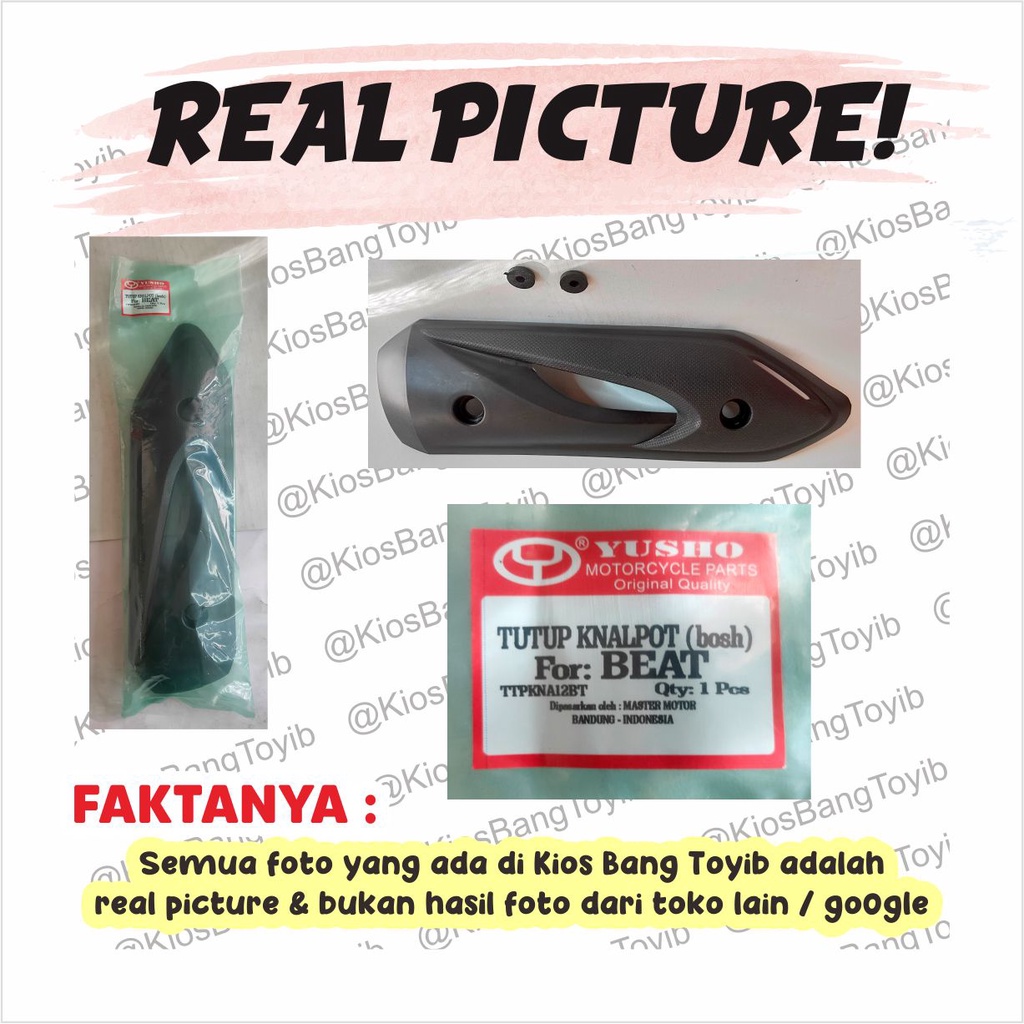 Cover Tutup Tameng Pelindung Knalpot + Bosh Honda BEAT Karbu (yusho)