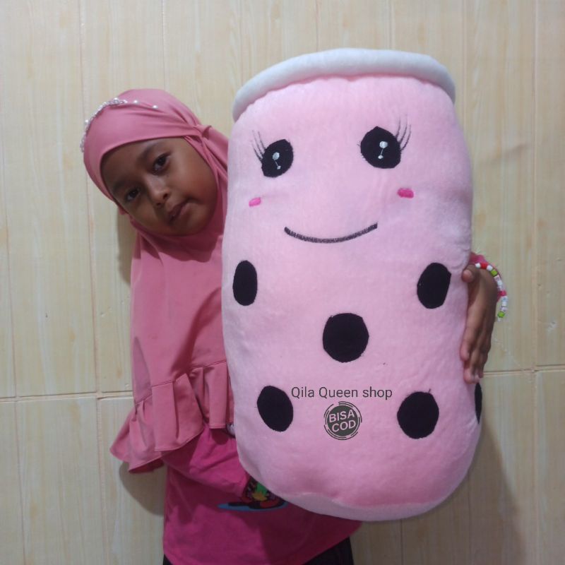 BONEKA BOBA JUMBO, milk tea, brown sugar, matcha bantal GALON