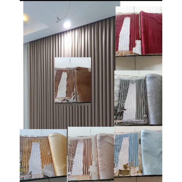 Gorden Blackout Polos Glossy Premium Mewah Gorden Jendela Panjang 150-2 Meter-250 MINIMALIS Gorden P