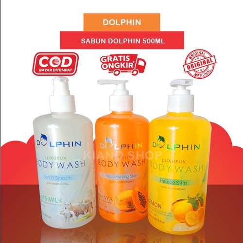 SABUN DOLPHIN PAPAYA 500ML / BODY WASH DOLPHIN 500ML