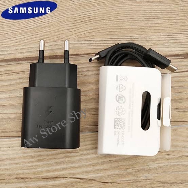 Charger Samsung Cable Usb Type C to C 25W Super Fast Charging 25watt M51 M52 A23 A33 M22 A53 A52 A52S A51 S20 S21 FE