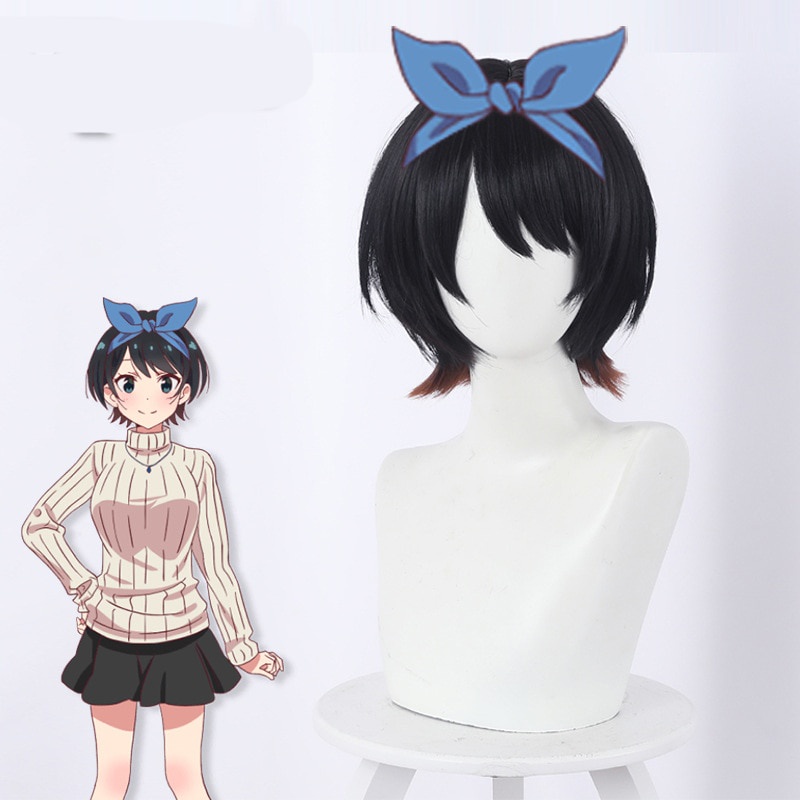 PREORDER Rent A Girlfriend Sarashina Ruka Cosplay Wig 35cm Length Women Costume Heat Resistant Synth