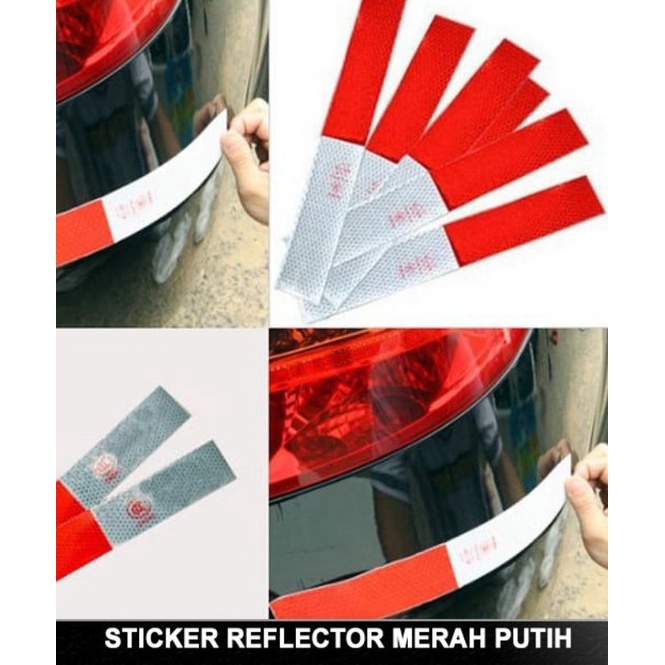 Sticker Reflector Reflektif Stiker KIR Dishub Uji KIR Mobil Box Merah Putih Kuning