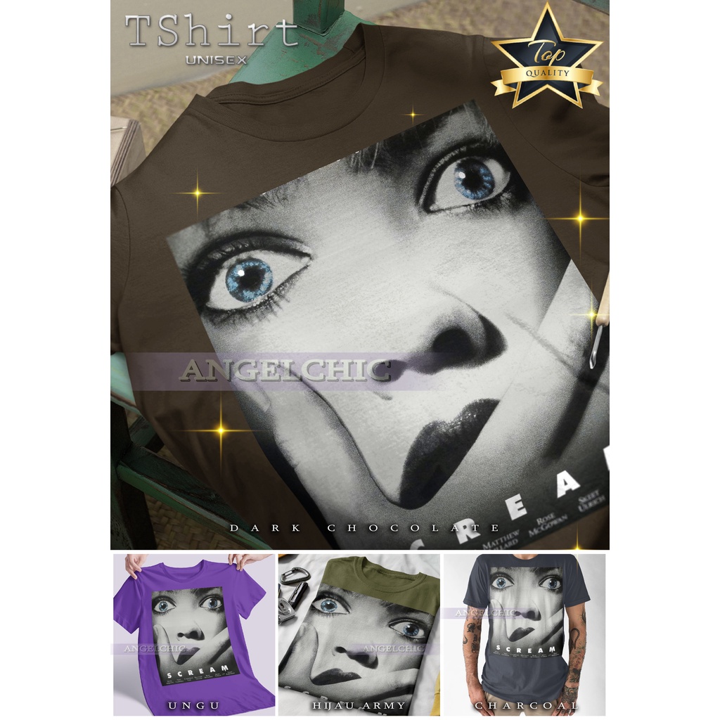 BAJU SCREAM MOVIE Unisex Bootleg Tee Kaos Premium Vintage Retro