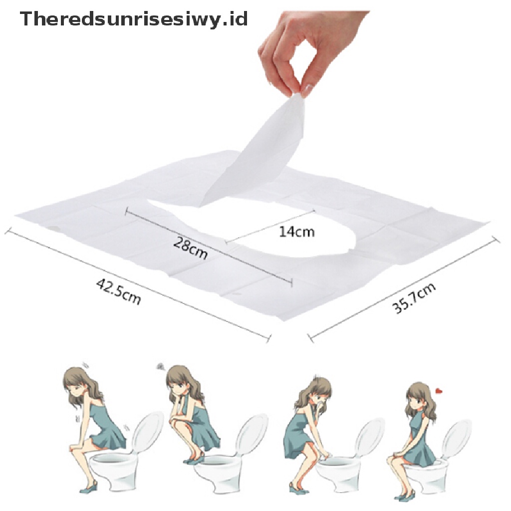 # Alat Rumah Tangga # 1 Pak / 10Pcs Kertas Cover Dudukan Toilet Sekali Pakai