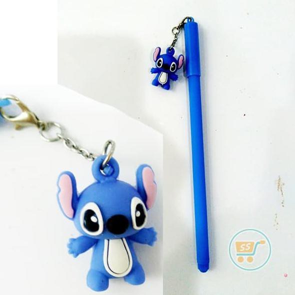 

bolpen stitch keychain pena alat tulis perlengkapan sekolah hadiahkado sry77