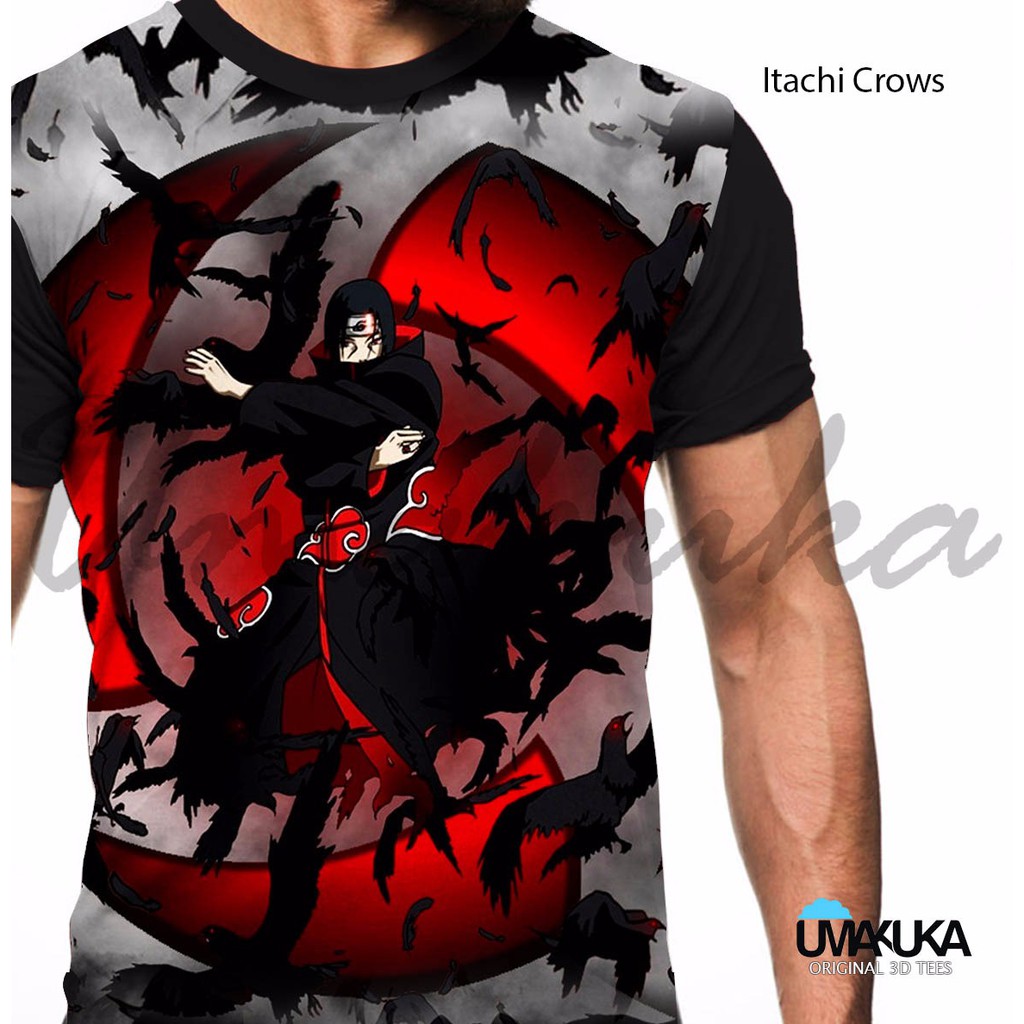 Baju Kaos 3d Anime Naruto Uchiha Itachi Akatsuki One Piece