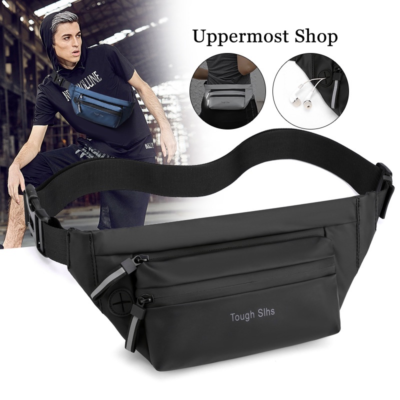 COD Tas Selempang Import Pria Wanita Waistbag Pinggang Punggung Anti Air Waterproof Tough Slhs 3393