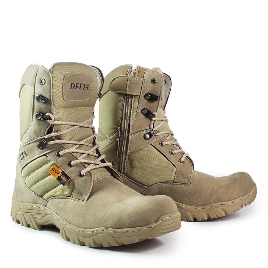 COD - Sepatu Gunung Tactical Pria DLT USA  Sepatu Boots Safety Ujung Besi Hiking Touring Adventure