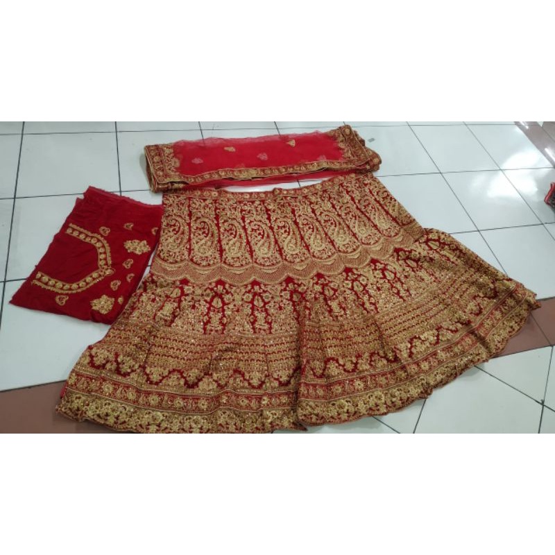 BAJU PENGANTIN INDIA BLUDRU/LEHENGA INDIA BLUDRU/BAJU INDIA MURAH/BAJU INDIA DEWASA