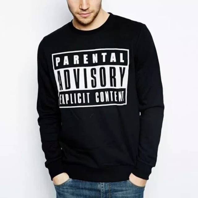 SWEATER PARENTAL ADVISORY JAKET JUMBO BIGSIZE
