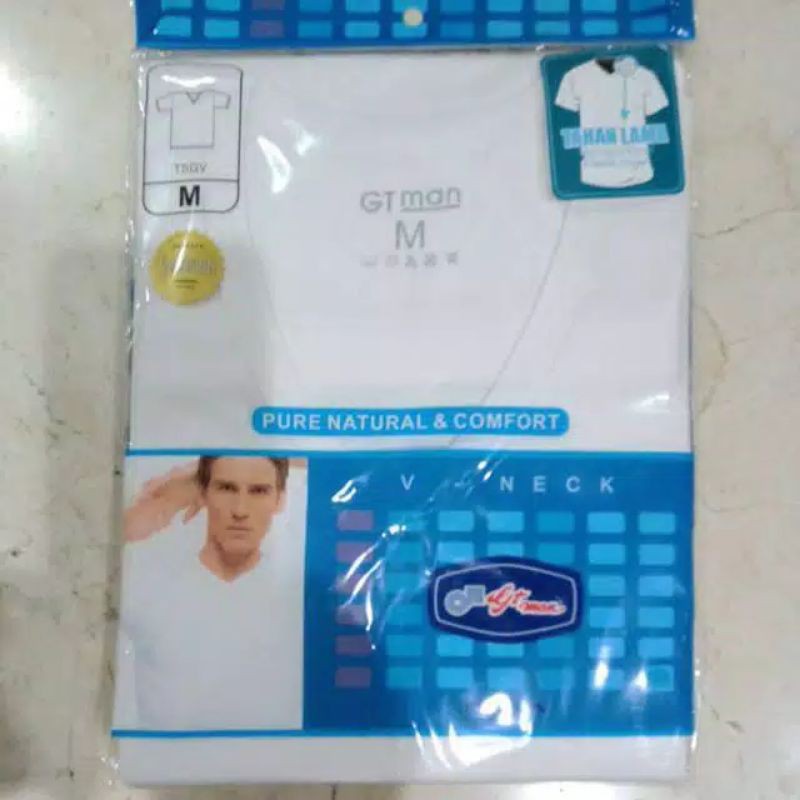 GTMAN KAOS OBLONG TSGV PUTIH V-neck Original