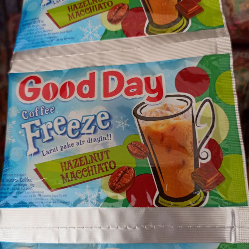 

Kopi Good Day Goodday Coffee Freeze Rasa Hazelnut Macchiato 30g