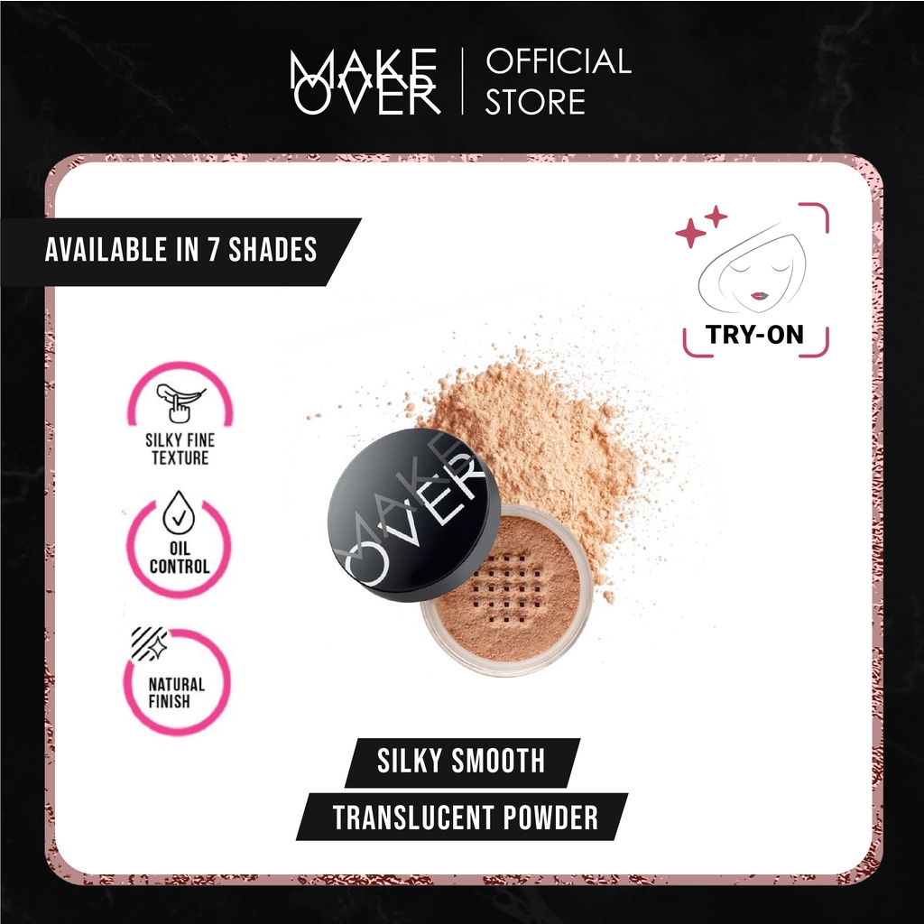 MAKE OVER Silky Smooth Translucent Powder 35 g – Bedak Tabur