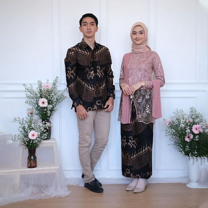 KEBAYA COUPLE SEMI PRANCIS Katun BAHAN KEBAYA SEMI FRANCE CORNELI COUPLE DANILLA BATIK COUPLE MANDA