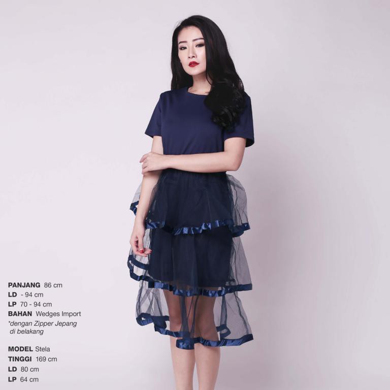 JANE COLLECTION || Swagger Dress Gauze Formal Dress Double Basic Body Dress Bianca Layer Dress
