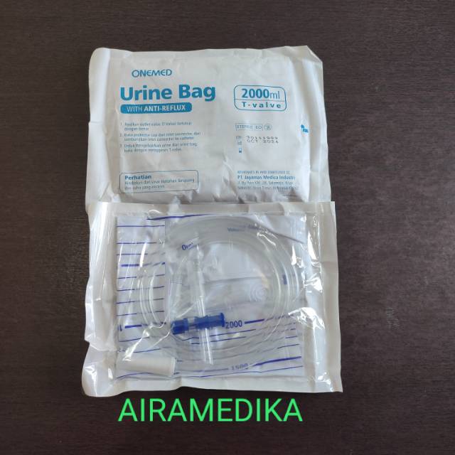 Urine Bag  2 liter T - Valve Kantong Urin / UrinBag
