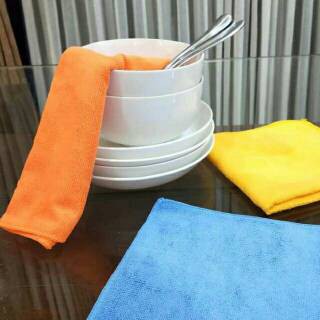 Kain Lap / Kain Lap Microfiber / Kain Lap Mobil / Kain Lap Cleaning Cloth Microfiber 35Cm x 35Cm 1 Pack isi 12 Pcs