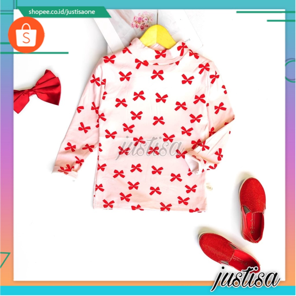 Promo !! Atasan anak perempuan / Atasan lengan panjang anak / Atasan many ribbon cutie ukuran 1-3 tahun