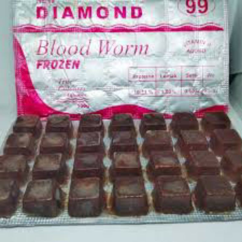 Cacing beku kapsul cacing darah beku 100 gr