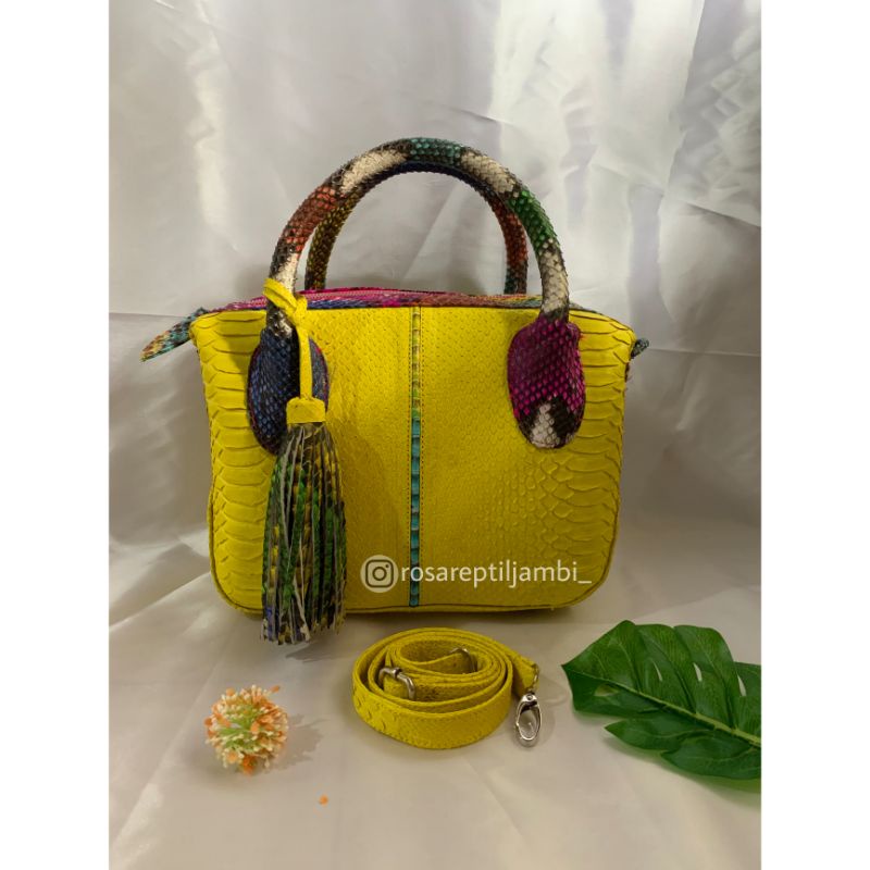 Tas Reptil Kuning Natalie