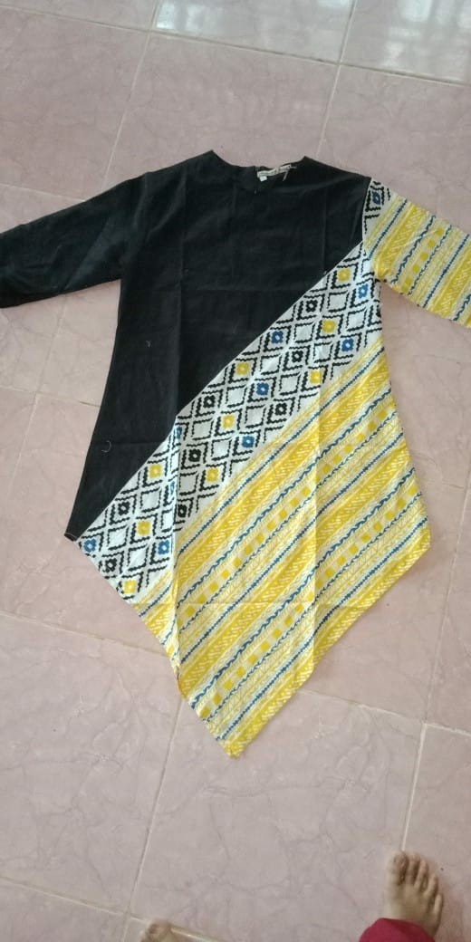 Terlaris Serut Genes Jelita Tunic Navbor Yelbor Whitbor Creambor Tunik Batik Modern Hrb030 Dolbi Dob