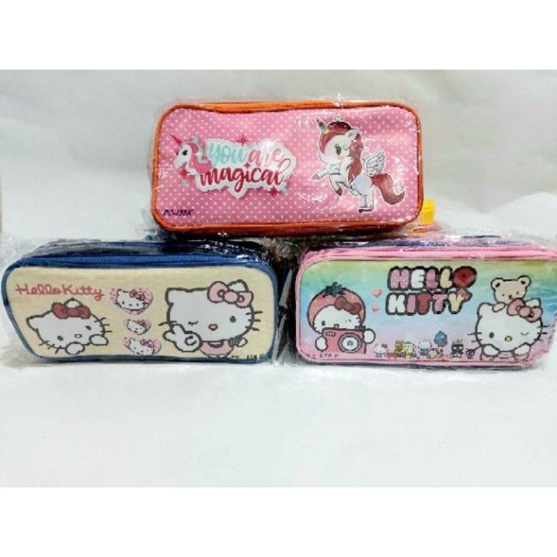 

Kotak Pensil Kain / Pencil Case Cewek Bahan Tebal PC-158