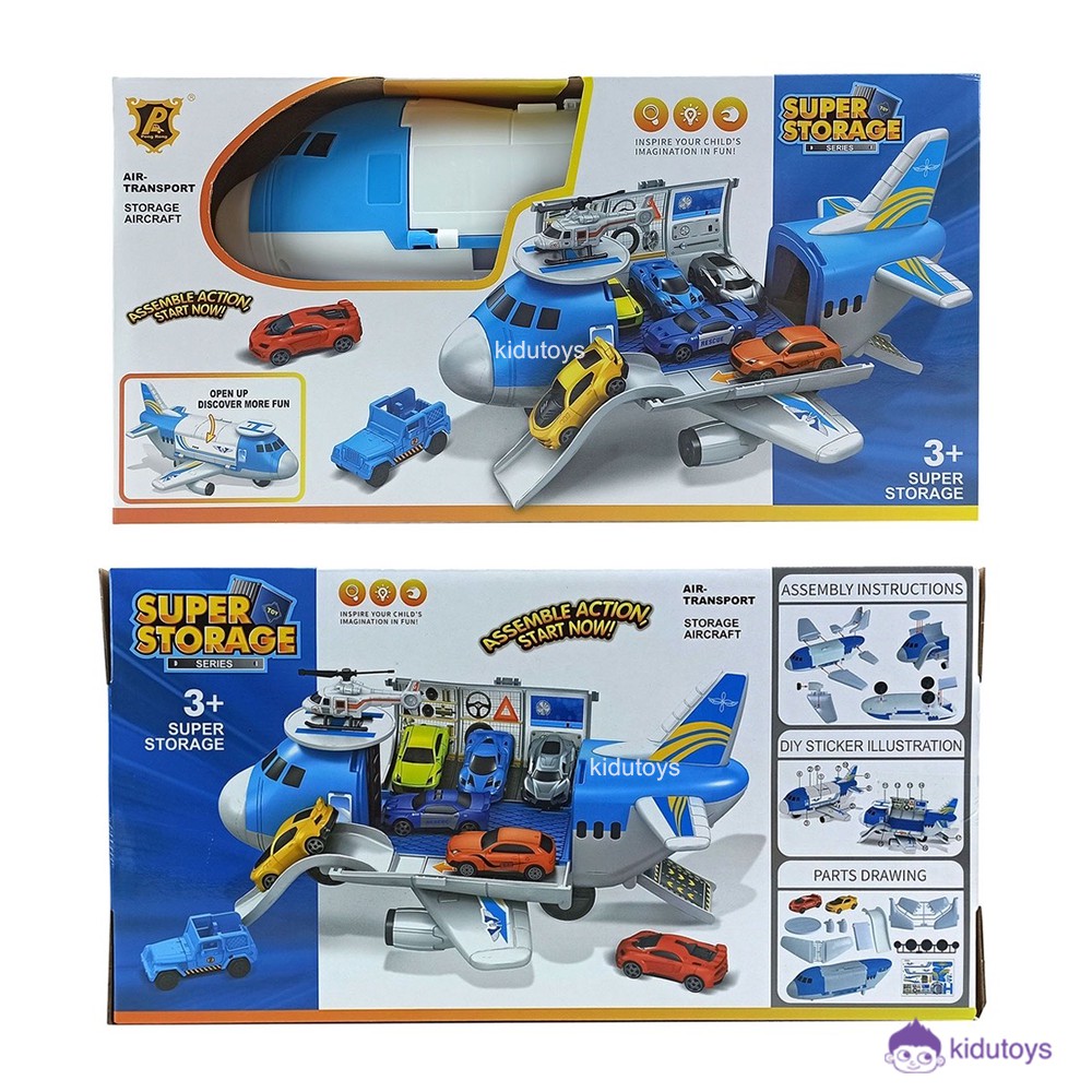 Mainan Anak Super Storage Air Craft/Construction Truck Kidu Toys