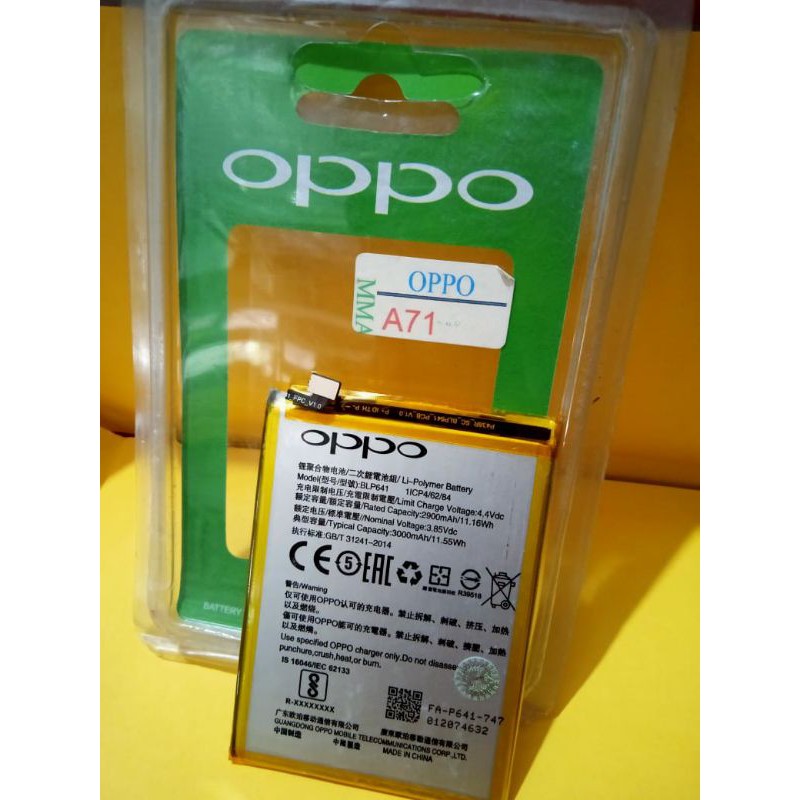 BATERAI BATTERY BATRE OPPO A71 A 71 BLP641 BLP 641 ORIGINAL FC