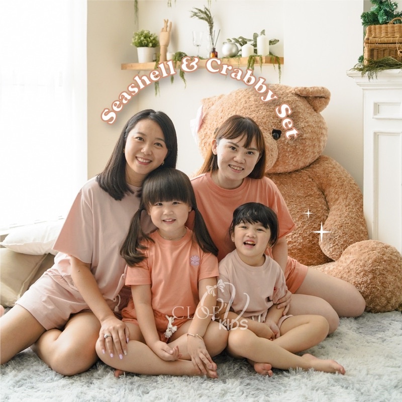 CLOEVKIDS - Setelan Kaos Celana Mom &amp; Kids