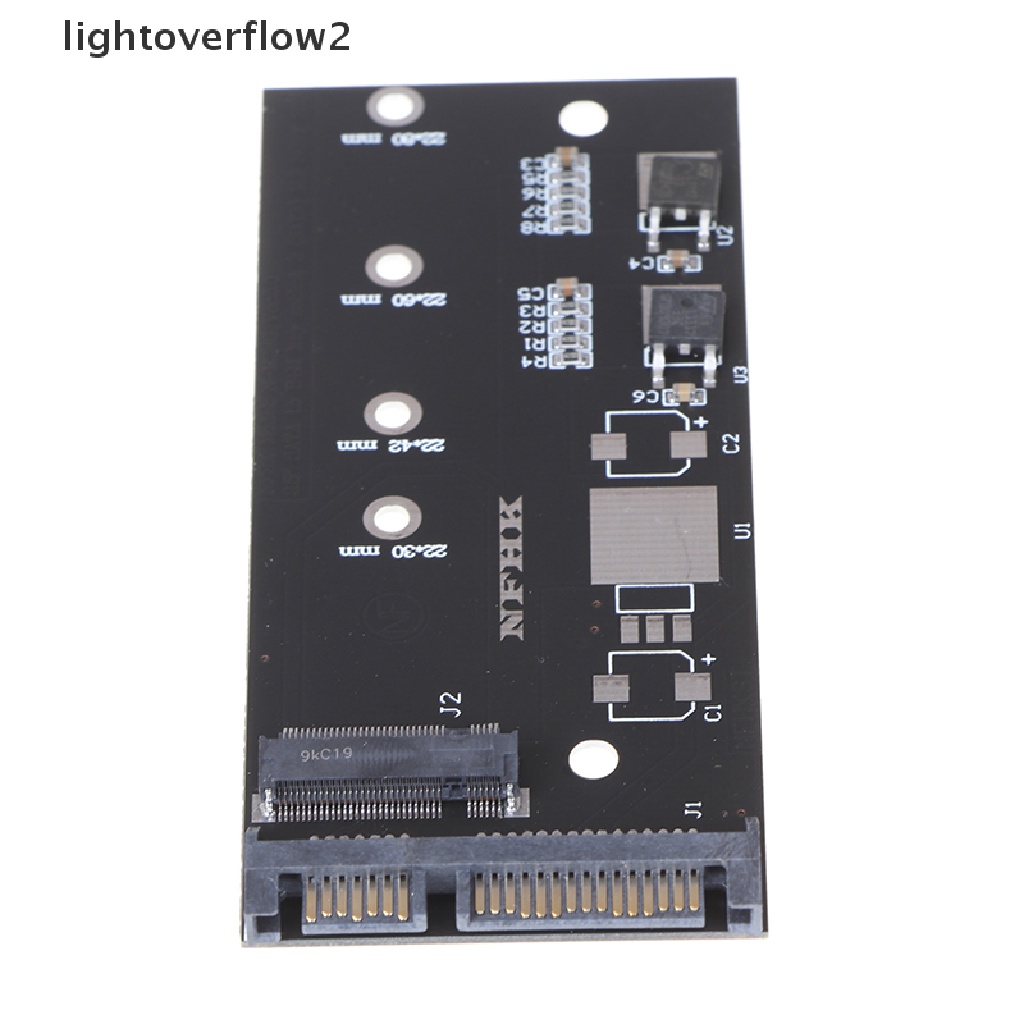 (lightoverflow2) Kartu Adapter Konverter Ngff Ssd Ke Sata 2.5 &quot;M.2 Ngff Ssd Ke Sata3