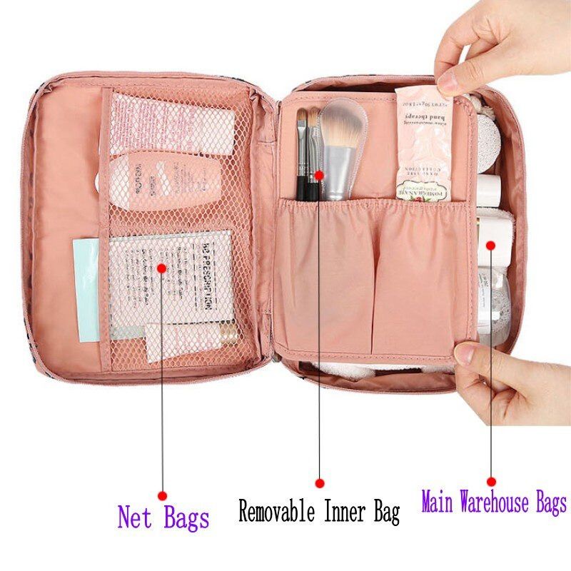 Cassiey Tas Travel Bag in Bag Organizer Kosmetik Peralatan Mandi - XZ-8011 - Black