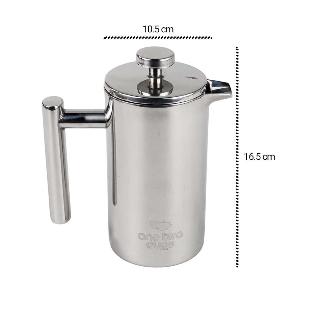 TD-DA1 One Two Cups French Press Coffee Maker Pot Stainless Steel - FP1L