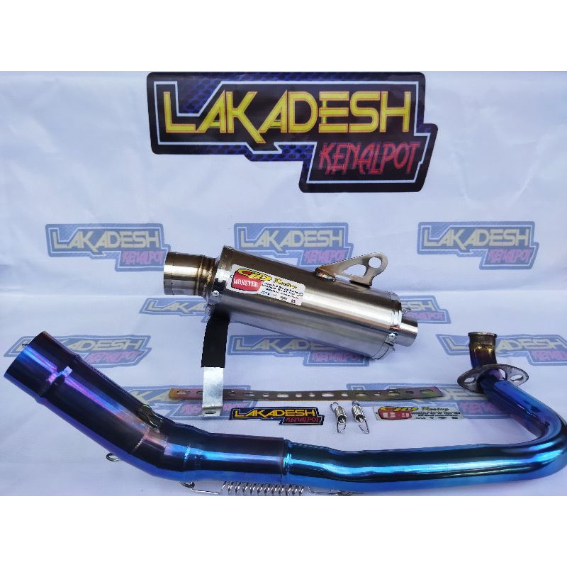 KNALPOT CLD MONSTER LEHER BLUEMOON (INLET 38/50) BEAT MIO VARIO AEROX SCOOPY NMAX PCX ADV LEXI DLL