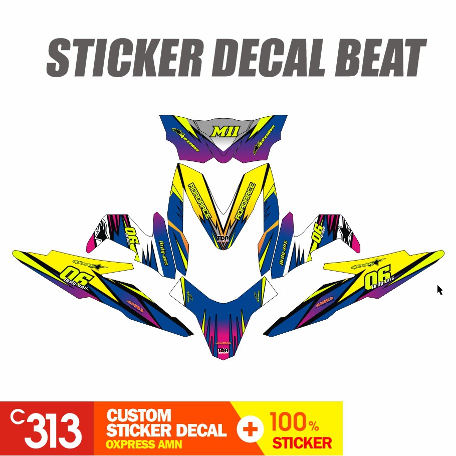 Stiker Striping Honda BEAT Custom Sticker (5)