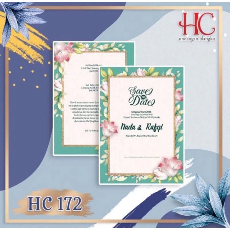 HC 172 Blangko Undangan Nikah Ultah Khitan
