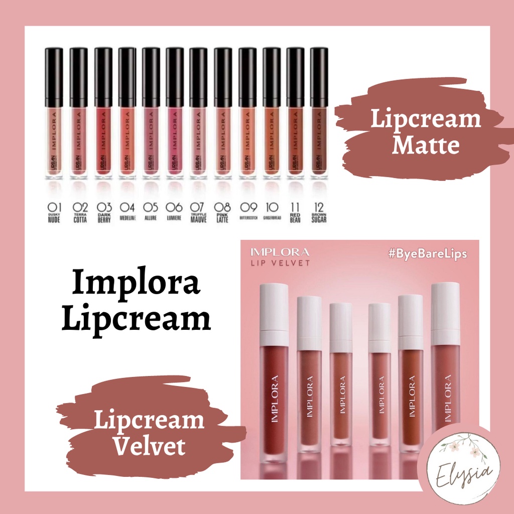 [SALE] Implora Urban Matte Lip Cream | Implora Lipcream Velvet | Lipstick | Lipcream